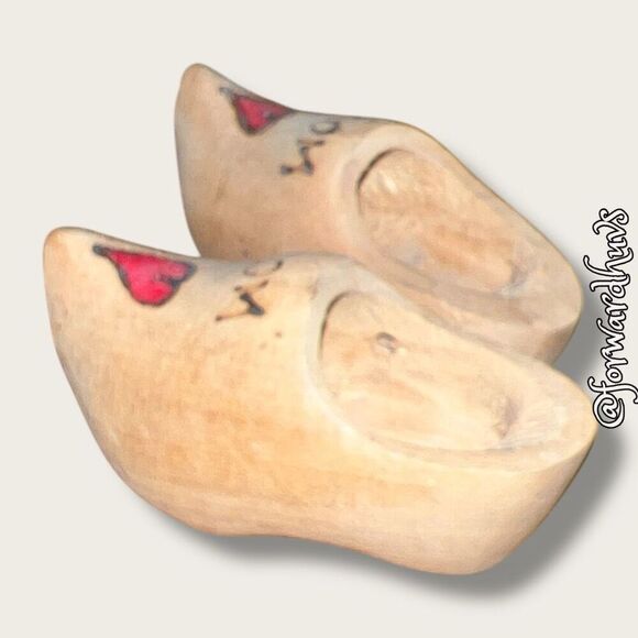 Bundle Sale 3 for $15 | Vintage Handmade Wooden Shoes - Dated 1979 - Picture 6 of 8